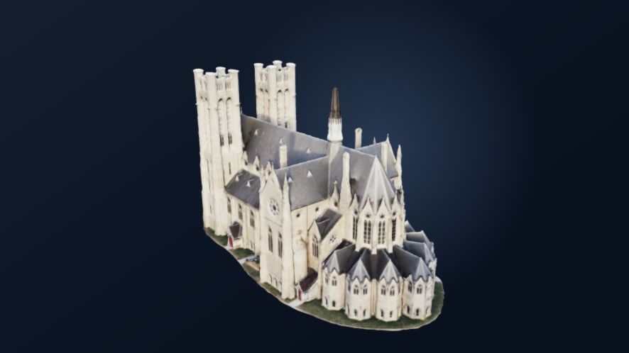 Crown 3D Studio reconstruction of the Guelph church